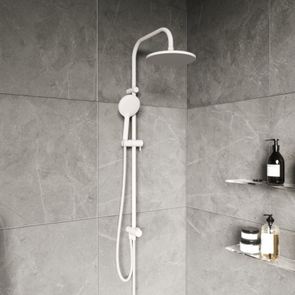 DX977700200 Origin Bit душ. система: верхний душ 230мм, ручн.душ 120мм, 1 режим, штанга 1010мм, Белый