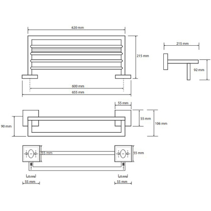 Полочка для полотенеца с вешалкой