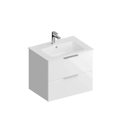 Тумба CUBO подвесная с ящиками 70, белая матовая