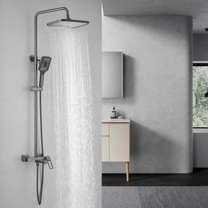 Душевая система Shevanik, латунь S6836T оружейная сталь