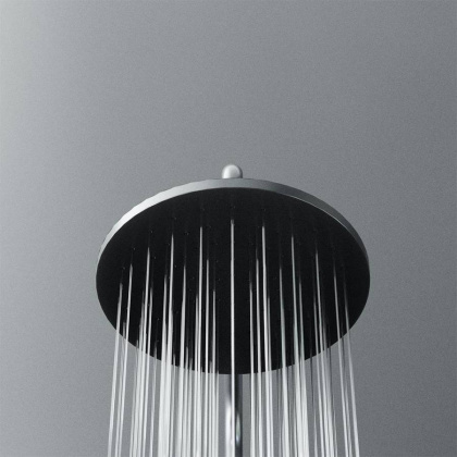 977730300 ДС Jupiter со смесителем полкой: верхний душ, ручной душ., штанга варио, чёрная