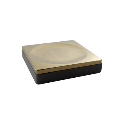 Мыльница квадратная черный-золото 10960-B-G Boheme