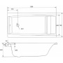 Акриловая ванна Cersanit Virgo 150х75 63352