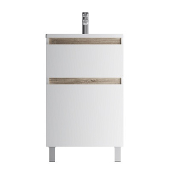 M85AFSX0552WG X-Joy, База под раковину, напольная, 55 см, 2 ящика, Белый глянец