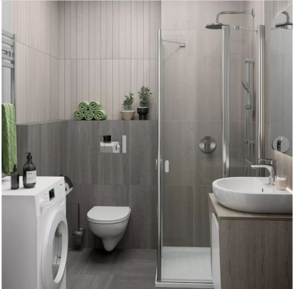 Настенная плитка 11234R Про Дабл серый светлый матовый обрезной 30х60х9 (7 шт/1,26 м2), м2