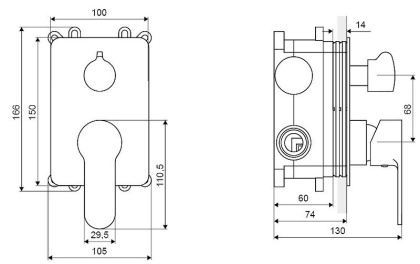 Система для душа скрытого монтажа EXCELLENT Oxalia AREX.SET.9045CR (хром) Система для душа скрытого монтажа EXCELLENT Oxalia AREX.SET.9045CR (хром)