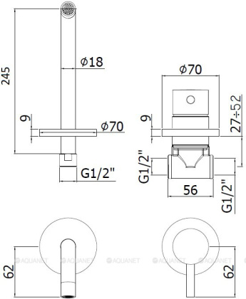 Смеситель для раковины Paffoni Light LIG007BO70 (с внутренней частью) Смеситель для раковины Paffoni Light LIG007BO70 (с внутренней частью)