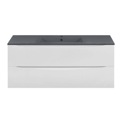 База под керамическую раковину Mia 1200 подвесная, 2 выкатных ящика soft close, G.White