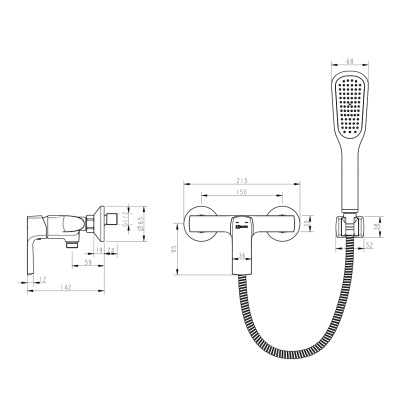 Смеситель Lemark Ursus LM7203BL для душа Смеситель Lemark Ursus LM7203BL для душа