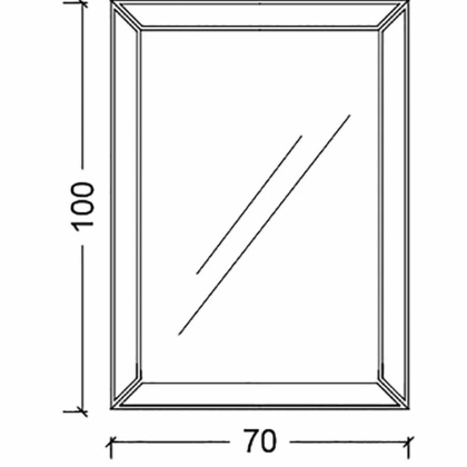 Зеркало VOGUE 70x100, зеркальная рама 529_1 Boheme