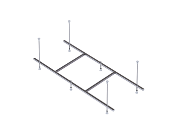 Сборный каркас к ванне Мия 120см (шпильки)