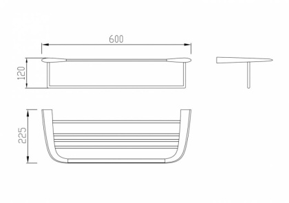Полка для полотенец ABBER Nord AA1554B черная матовая