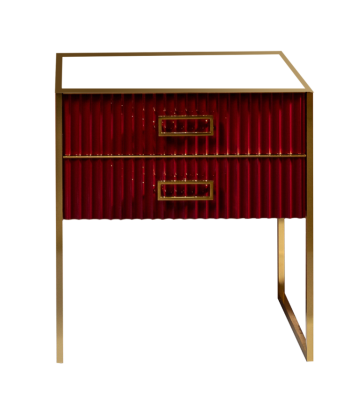 Тумба MONACO 80см h74см бордо глянец + золото под раковину чашу 867-080-RG Boheme