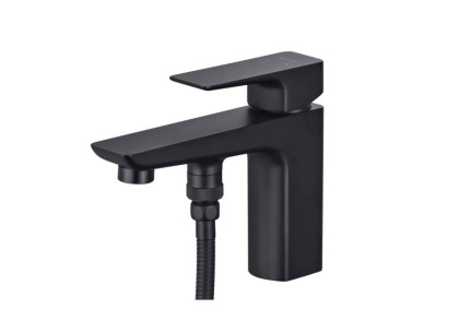 Смеситель врезной на борт ванны на 1 отв. AQUATEK, матовый черный AQ1044MB ВЕГА  Смеситель врезной на борт ванны на 1 отв. AQUATEK, матовый черный AQ1044MB ВЕГА