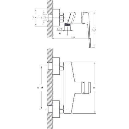 Смеситель для душа RUSH Thira (TR3635-63)