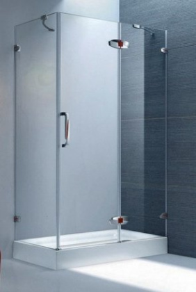Душевой уголок RGW SA-41, 02034180-11, 80 х 100 см прямоугольный, стекло прозрачное, хром/красный