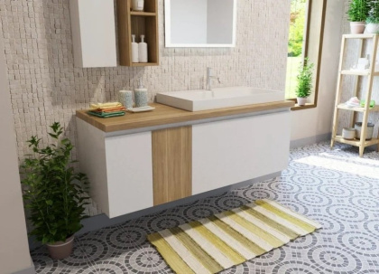 Столешница Malibu правосторонняя 1400х500 массив