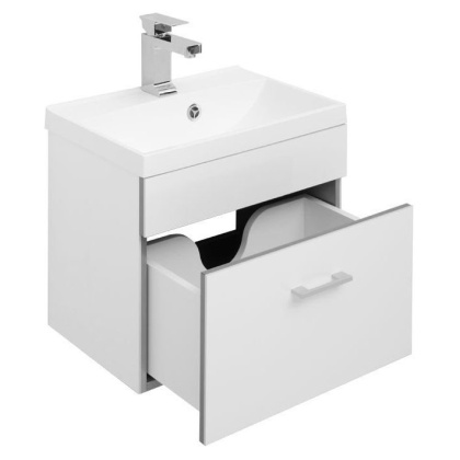 Тумба с раковиной Aquanet Верона 50 белый (подвесная 1 ящик)