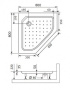 Душевой поддон RGW Style-TR 80 x 80 см трапеция, акриловый, белый, 16180588-11