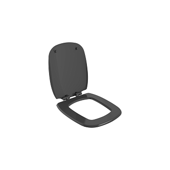 Сиденье с крышкой Fenice, дюропласт, плав.опускание, черный A0327-005, шт