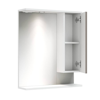 Шкаф-зеркало Onika Марви 60 мокко, правый, с подсветкой