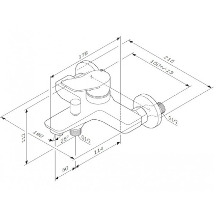Смеситель Для ванны и душа F85A10000 X-Joy