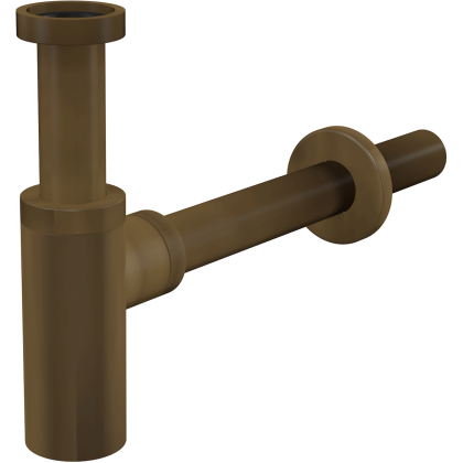 Сифон для умывальника DN32 DESIGN круглый, бронза-антик