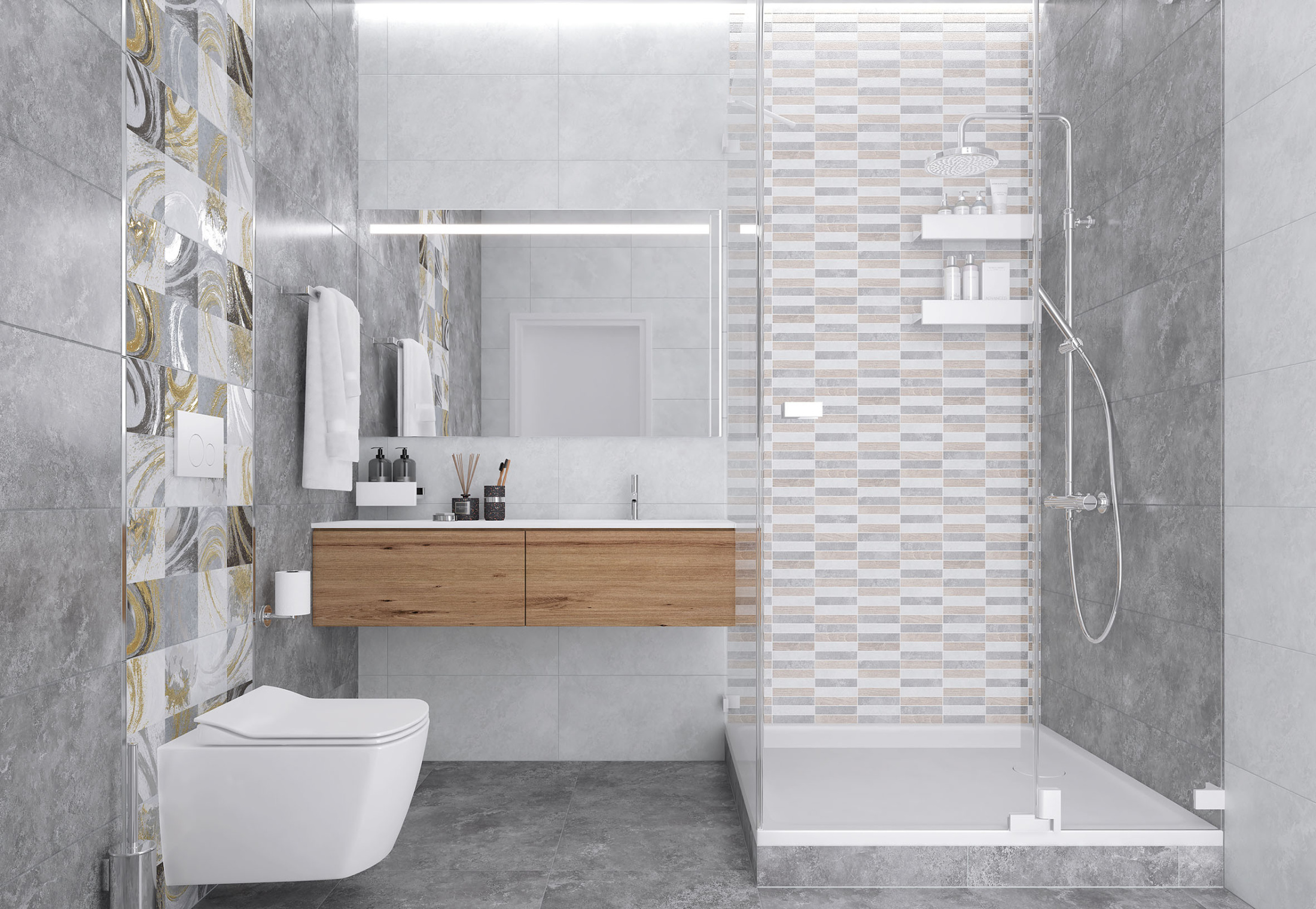 Декор-1 18-05-06-3635-1 Java серый (60см*30см*9мм) (5шт/0,9м2) .,шт