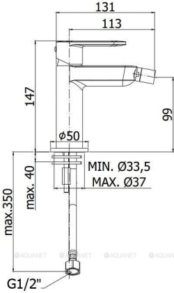 Смеситель для биде Paffoni Candy CA131CR