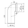 Колено для унитаза 90°