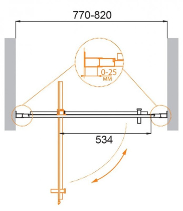 MOLVENO-BA-1-70-C-Cr-IV Душевая дверь MOLVENO-BA-1-70-C-Cr-IV Душевая дверь