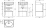 PO.M.60.2\BLK Тумба POMPEI напольная с 2 ящиками 60, черная глянцевая
