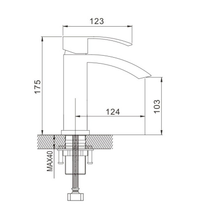 Смеситель для раковины латунь R1501F