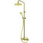 CZR-B-CVD-SR Душевая стойка со смесителем для ванны, верхним и ручным душем, верхний душ из нержавеющей стали диаметр 250 мм, исполнение золото матовое CZR-B-CVD-SR Душевая стойка со смесителем для ванны, верхним и ручным душем, верхний душ из нержавеющей стали диаметр 250 мм, исполнение золото матовое