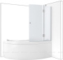 Шторка для ванны Aquanet AQ2 R, узорчатое стекло
