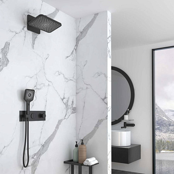 Душевой комплект VSFW-422TI4MB встраиваемый, термостатический, двухрежимный, черный