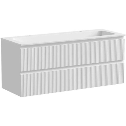 Тумба подвесная SANCOS Snob T 1195х445х500, c двумя ящиками оснащенными доводчиками, Bianco, арт.SNT120W