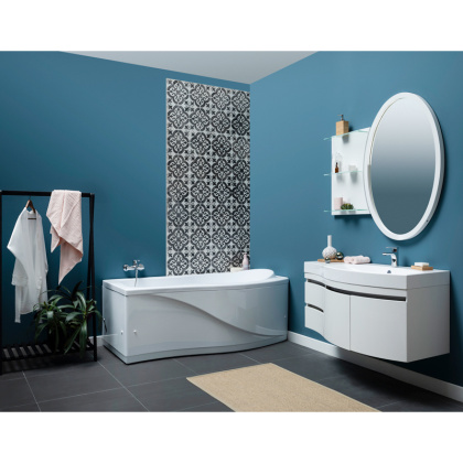 Зеркало Aquanet Опера L/R 70 белый с полкой