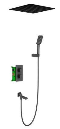 Душевая система Timo Petruma SX-5019/03SM скрытого монтажа с термостатом, черная матовая Душевая система Timo Petruma SX-5019/03SM скрытого монтажа с термостатом, черная матовая