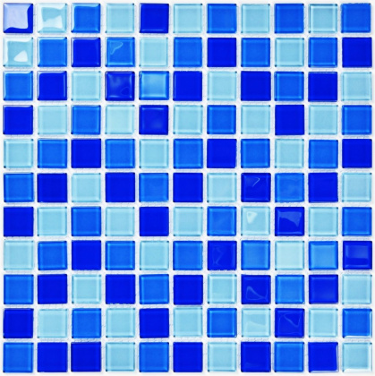 Мозаика стеклянная Blue Wave-2 (чип 4*25*25) 300*300(22шт-1.98м2), м2