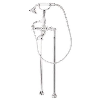 LORD-VDP-02-M Напольный смеситель для ванны с ручным душем, Бронза, ручка ручного душа Бронза