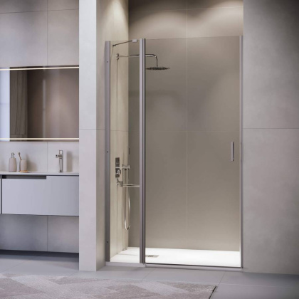 Душевая дверь 130*195 RGW LE-004-Gr Серый/Прозрачное/6 мм
