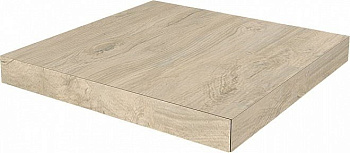 Ступень угловая клееная левая Сальветти капучино светлый 33x33x0,9