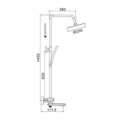 Душевая стойка с термостатом ROSE R39F R3996F