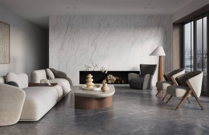 Керамический слэб CARRARA BIANCO ELEGANCE 2800х1200х6мм, Polished  Керамический слэб CARRARA BIANCO ELEGANCE 2800х1200х6мм, Polished