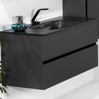 Тумба без раковины Vallessi 120*46cm АНТРАЦИТ мат. 2 полки, 837-120-A mat Boheme