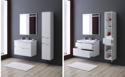 Шкаф-пенал для ванной Aquanet Модена 35 белый