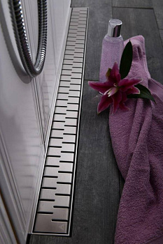 Душевой лоток 35 см Creto Snake CRE-350 SH с решеткой, хром