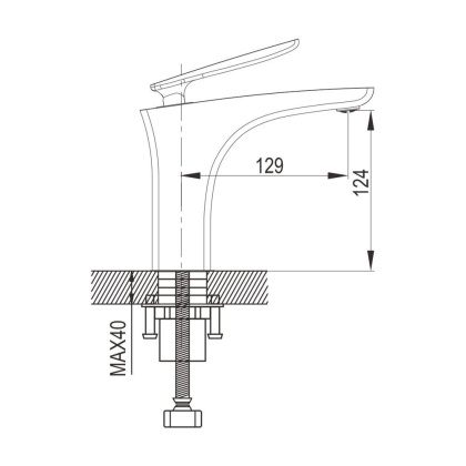 Смеситель для раковины латунь R2701