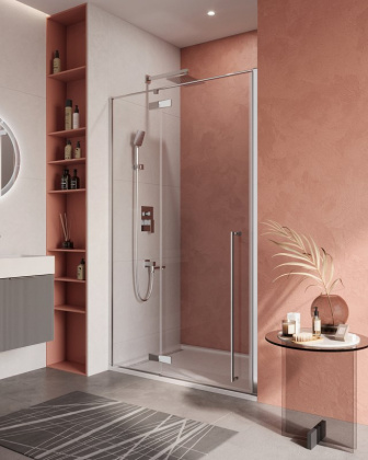 LINER-B-12-90-C-Cr-L Душевой уголок, Условный размер, мм:900x1950 Габариты с диапазоном регулировок, мм:(890-905)x1950 